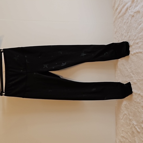 90° Degree by Reflex Workout Black legging star print Size S Pre-owned Exercise - Picture 13 of 13